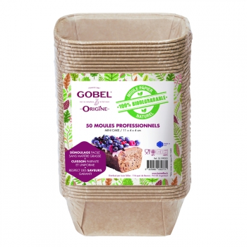 140x140 - Moule Mini-Cake Papier Biodégradable Gobel
